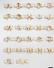 Load image into Gallery viewer, RLUXX Letter Cubic Zirconia Tennis Bracelet